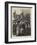 The Public Anxiety About the Prince of Wales, Reading the Bulletin-Godefroy Durand-Framed Giclee Print