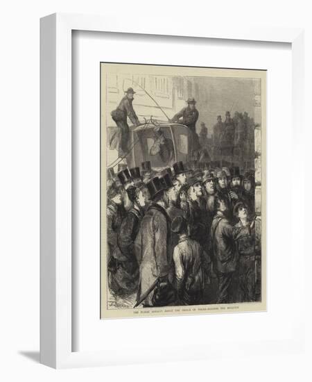 The Public Anxiety About the Prince of Wales, Reading the Bulletin-Godefroy Durand-Framed Giclee Print