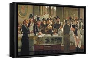 The Public Bar, 1883-John Henry Henshall-Framed Stretched Canvas