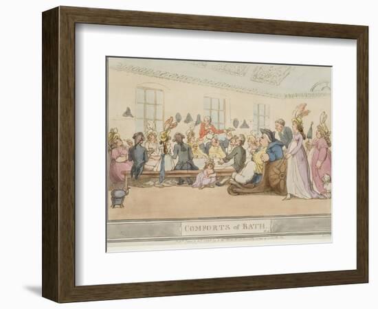 The Public Breakfast, Plate 11 from the Series "The Comforts of Bath", 1798-Thomas Rowlandson-Framed Giclee Print