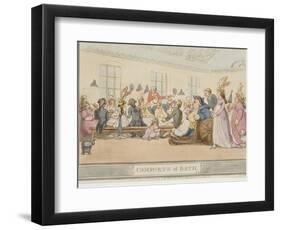 The Public Breakfast, Plate 11 from the Series "The Comforts of Bath", 1798-Thomas Rowlandson-Framed Giclee Print