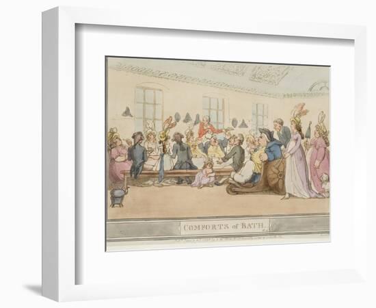 The Public Breakfast, Plate 11 from the Series "The Comforts of Bath", 1798-Thomas Rowlandson-Framed Giclee Print