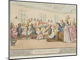 The Public Breakfast, Plate 11 from the Series "The Comforts of Bath", 1798-Thomas Rowlandson-Mounted Giclee Print