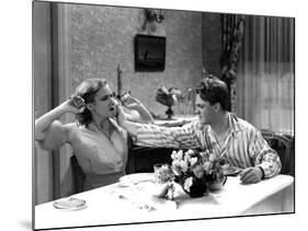 The Public Enemy, Mae Clarke, James Cagney, 1931, Domestic Fight With Grapefruit-null-Mounted Photo