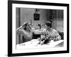 The Public Enemy, Mae Clarke, James Cagney, 1931, Domestic Fight With Grapefruit-null-Framed Photo