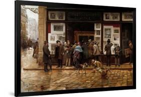 The Public Exhibition of Painting, 1888-Juan Ferrer y Miro-Framed Giclee Print