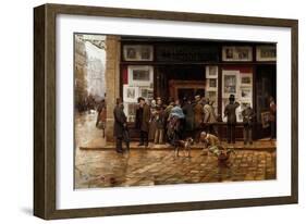 The Public Exhibition of Painting, 1888-Juan Ferrer y Miro-Framed Giclee Print