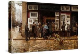 The Public Exhibition of Painting, 1888-Juan Ferrer y Miro-Stretched Canvas