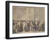 The Public in the Salon of the Louvre, Viewing the Painting of the "Sacre"-Louis Leopold Boilly-Framed Premium Giclee Print