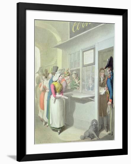 The Public Writer in the Palais-Royal, from 'Tableau De Paris', 1815-41 (W/C on Paper)-Georg Emanuel Opitz-Framed Premium Giclee Print