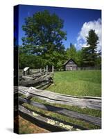 The Puckett Cabin, Blue Ridge Parkway, Virginia, USA-Charles Gurche-Stretched Canvas