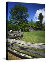 The Puckett Cabin, Blue Ridge Parkway, Virginia, USA-Charles Gurche-Stretched Canvas