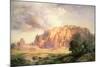 The Pueblo of Acoma, New Mexico-Thomas Moran-Mounted Giclee Print