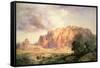 The Pueblo of Acoma, New Mexico-Thomas Moran-Framed Stretched Canvas