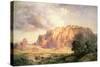 The Pueblo of Acoma, New Mexico-Thomas Moran-Stretched Canvas