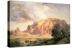 The Pueblo of Acoma, New Mexico-Thomas Moran-Stretched Canvas