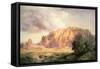 The Pueblo of Acoma, New Mexico-Thomas Moran-Framed Stretched Canvas
