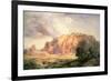 The Pueblo of Acoma, New Mexico-Thomas Moran-Framed Giclee Print