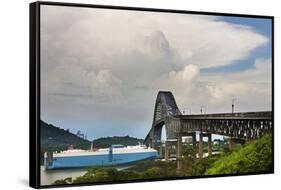 The Puente De Las Americas near Panama City.-Jon Hicks-Framed Stretched Canvas