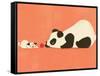 The Pug and the Panda-Jay Fleck-Framed Stretched Canvas