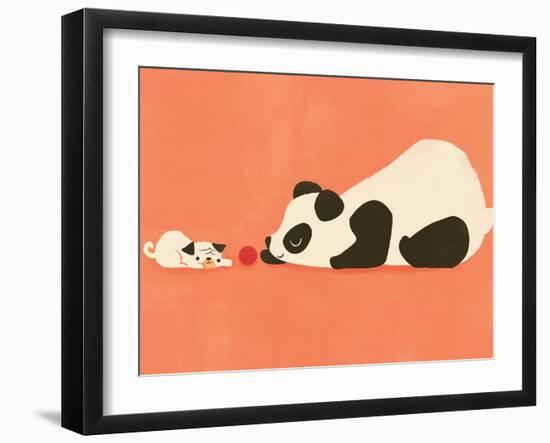 The Pug and the Panda-Jay Fleck-Framed Art Print