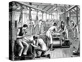 The Pump Shop in a Cornwall Works, C1880-null-Stretched Canvas