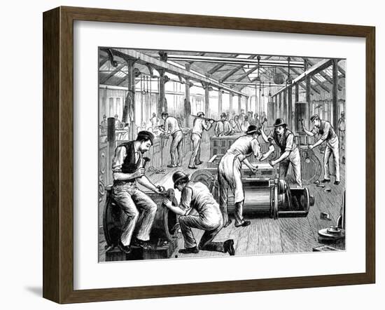 The Pump Shop in a Cornwall Works, C1880-null-Framed Giclee Print