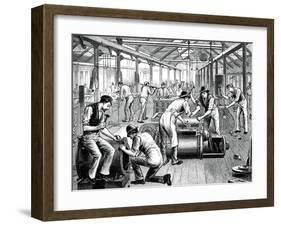 The Pump Shop in a Cornwall Works, C1880-null-Framed Giclee Print