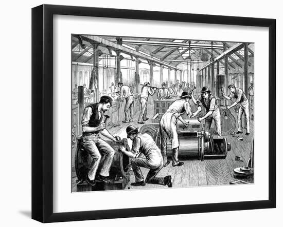 The Pump Shop in a Cornwall Works, C1880-null-Framed Giclee Print