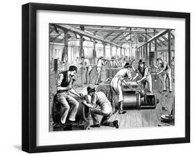 The Pump Shop in a Cornwall Works, C1880-null-Framed Giclee Print