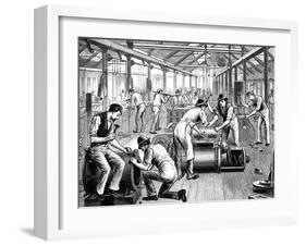 The Pump Shop in a Cornwall Works, C1880-null-Framed Giclee Print