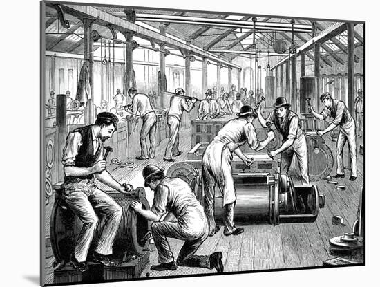 The Pump Shop in a Cornwall Works, C1880-null-Mounted Giclee Print