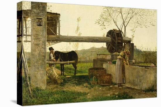 The Pumping Machine, 1863-Silvestro Lega-Stretched Canvas