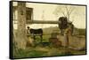 The Pumping Machine, 1863-Silvestro Lega-Framed Stretched Canvas