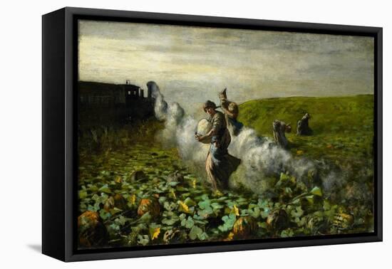 The Pumpkin Harvest, 1897-Giovanni Segantini-Framed Stretched Canvas