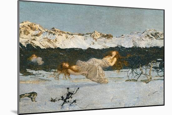 The Punishment of Lust, 1891-Giovanni Segantini-Mounted Premium Giclee Print