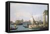 The Punta Della Dogana, 1730-Canaletto-Framed Stretched Canvas