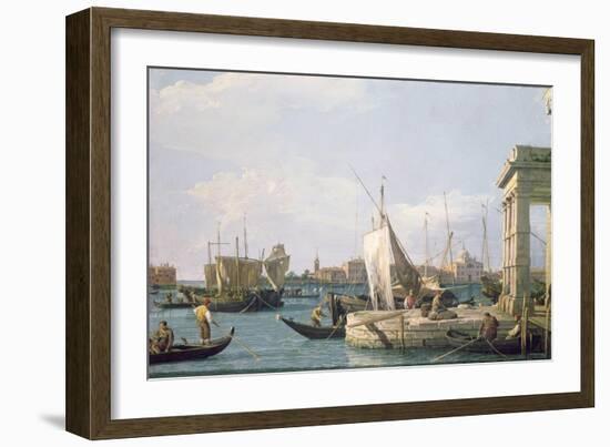 The Punta Della Dogana, 1730-Canaletto-Framed Giclee Print