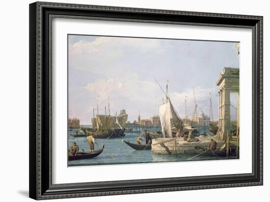 The Punta Della Dogana, 1730-Canaletto-Framed Giclee Print