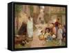 The Puppet Show-Victor Gabriel Gilbert-Framed Stretched Canvas