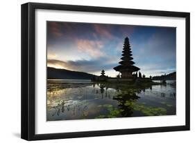 The Pura Ulun Danu Bratan Temple at Sunrise-Alex Saberi-Framed Photographic Print