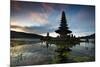 The Pura Ulun Danu Bratan Temple at Sunrise-Alex Saberi-Mounted Photographic Print