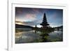 The Pura Ulun Danu Bratan Temple at Sunrise-Alex Saberi-Framed Photographic Print