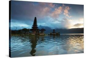 The Pura Ulun Danu Bratan Temple at Sunrise-Alex Saberi-Stretched Canvas