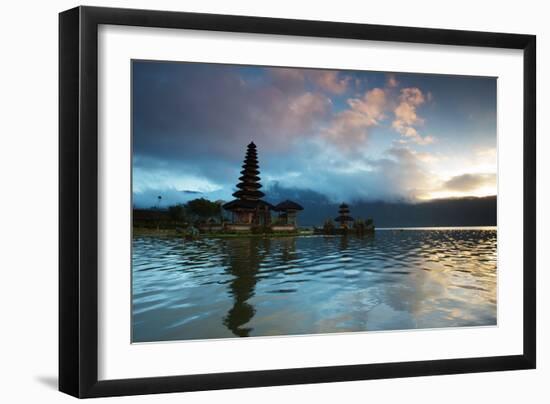 The Pura Ulun Danu Bratan Temple at Sunrise-Alex Saberi-Framed Premium Photographic Print