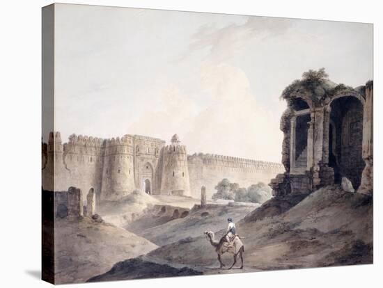 The Purana Qila, Delhi-Thomas & William Daniell-Stretched Canvas