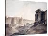 The Purana Qila, Delhi-Thomas & William Daniell-Stretched Canvas