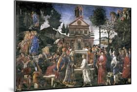 The Purification of the Leper and the Temptation of Christ, in the Sistine Chapel, 1481-Sandro Botticelli-Mounted Giclee Print