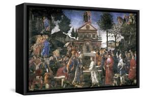 The Purification of the Leper and the Temptation of Christ, in the Sistine Chapel, 1481-Sandro Botticelli-Framed Stretched Canvas