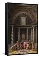 The Purification of the Temple. After 1550-Marcello Venusti-Framed Stretched Canvas